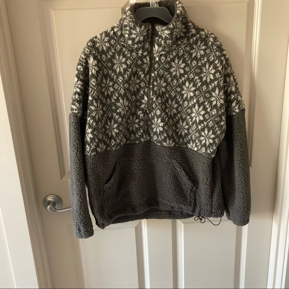 Winter Pattern Half Zip Pullover